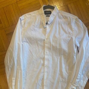 The Kooples Cotton Band Collar Slim Fit Dress Shirt